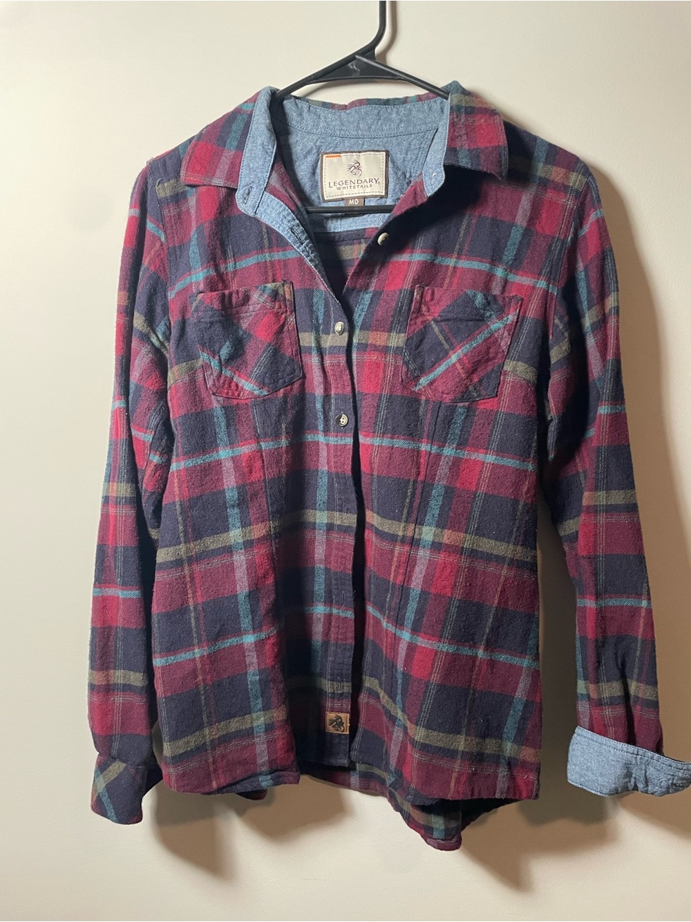 Legendary Whitetails Women's M Red Plaid Lightweight Flannel Shirt Jacket